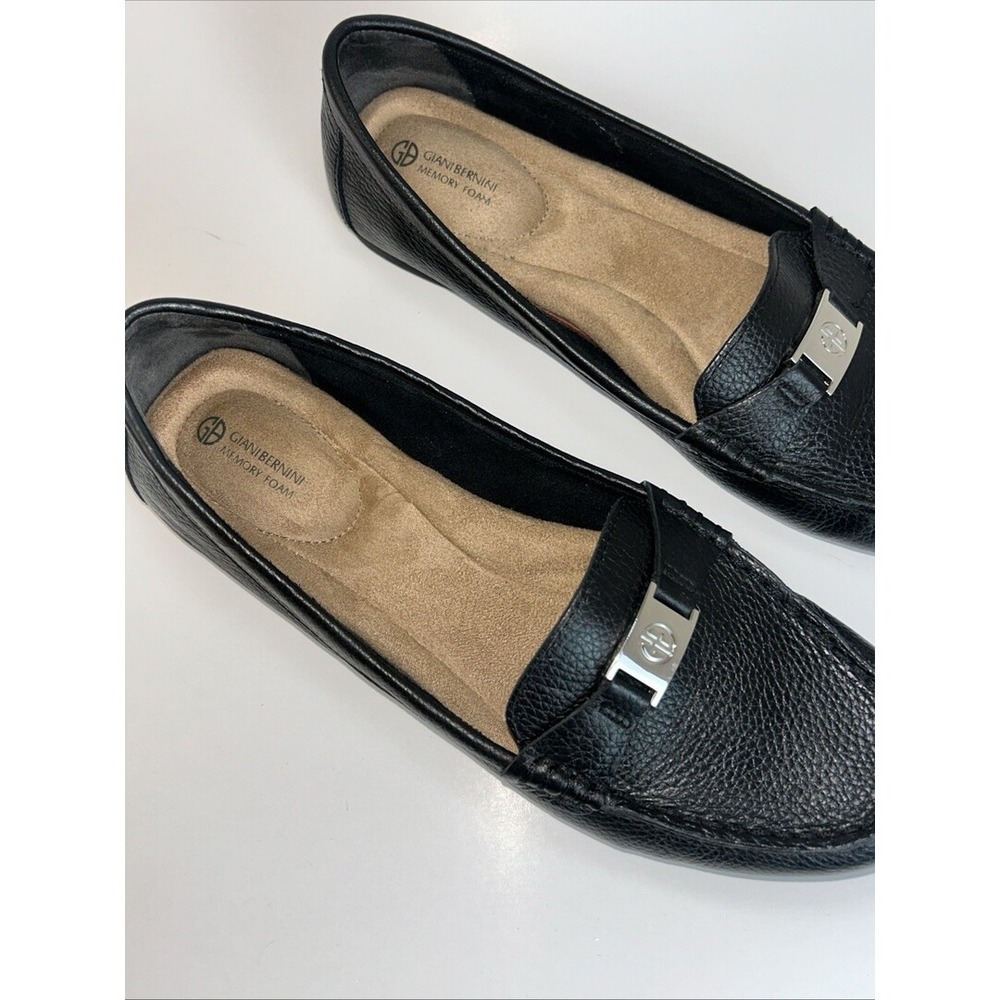 Giani Bernini Dailyn Womens Blue Leather Memory Foam Slip On Loafers Size 8.5 M
